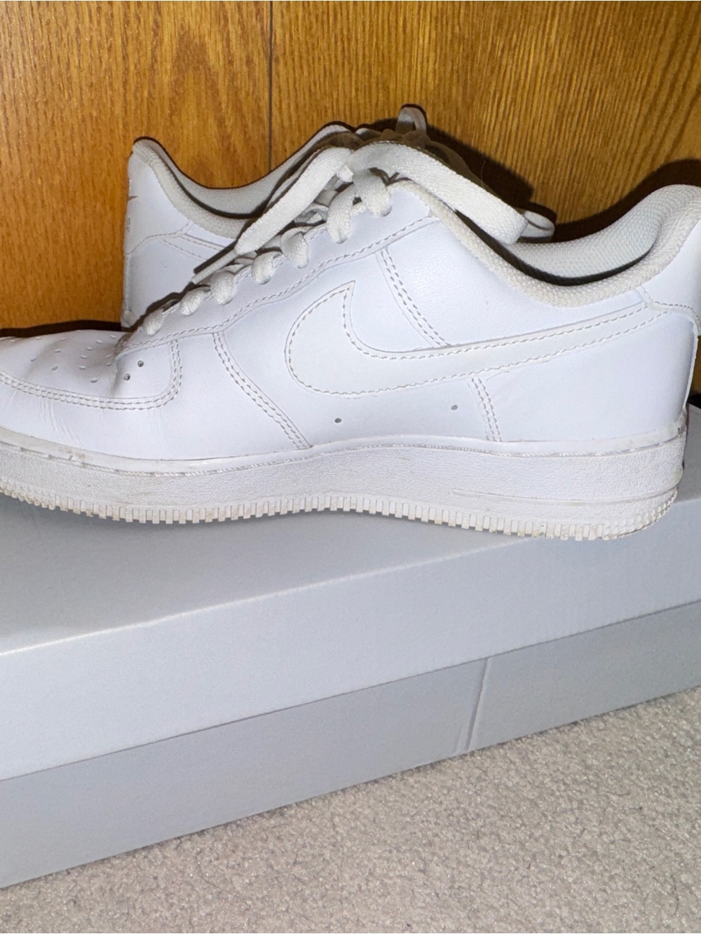 Nike White Low-Top Leather Sneakers